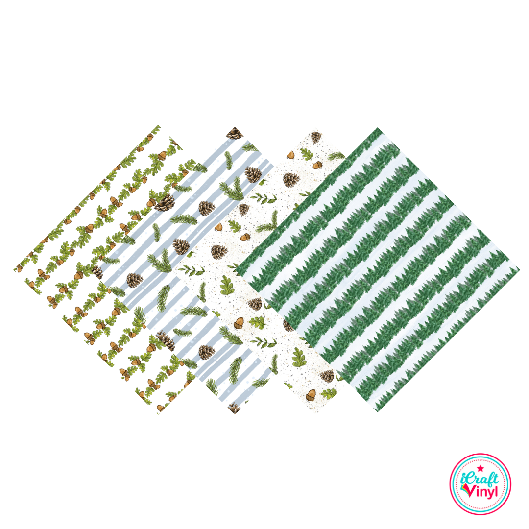 Winter Woodlands Patterned HTV Pack