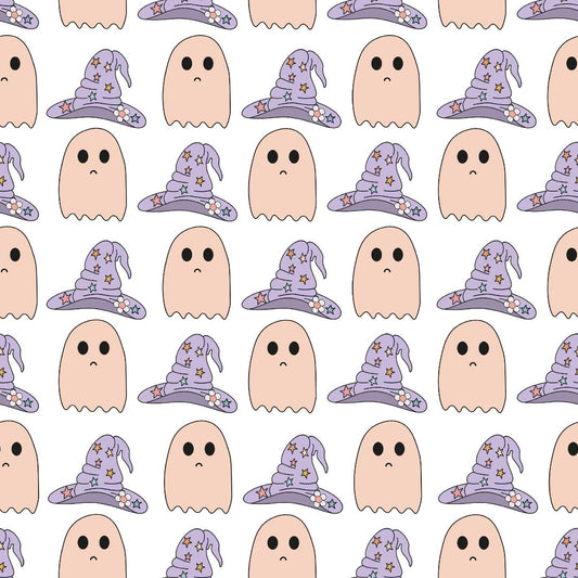 Witch Hats & Sad Ghosts 12x12 Patterned Vinyl Sheet