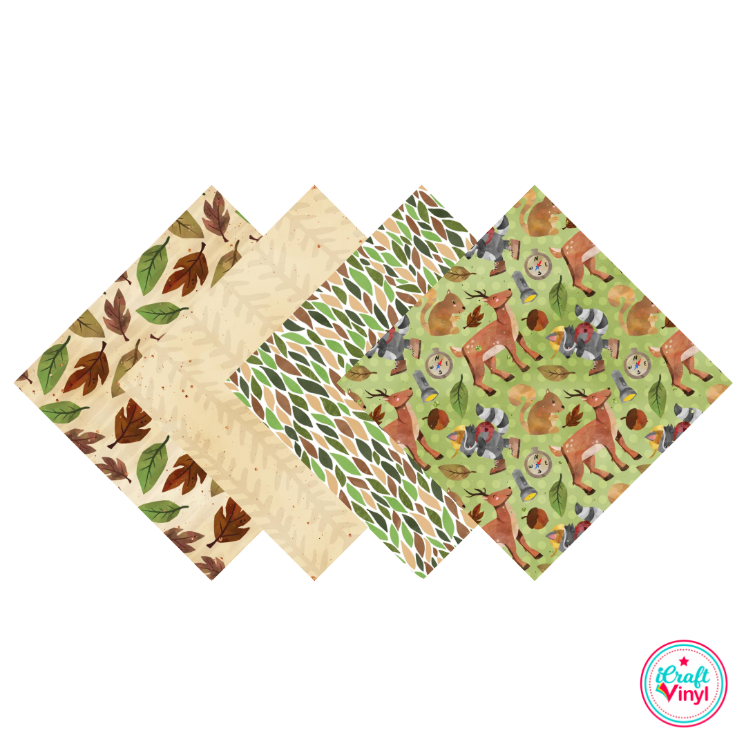 Woodlands Patterned HTV Pack
