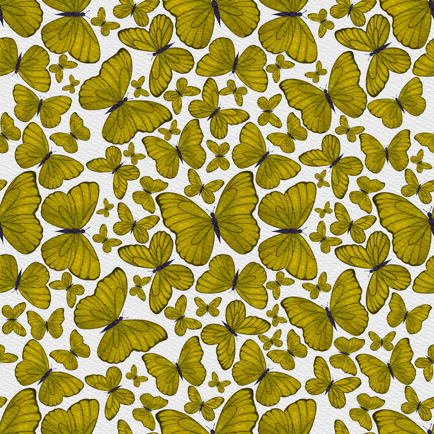 Yellow Butterflies 12x12 Patterned Vinyl Sheet