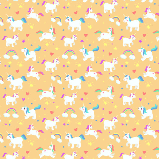 Yellow Unicorns 12x12 Patterned Vinyl Sheet