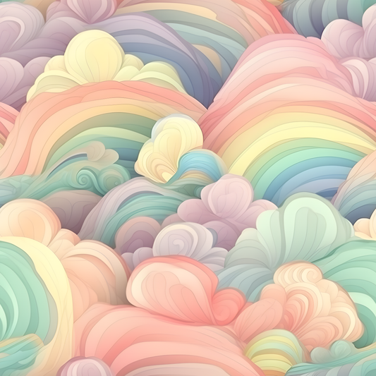 Abstract Rainbow Clouds 12x12 Patterned Vinyl Sheet