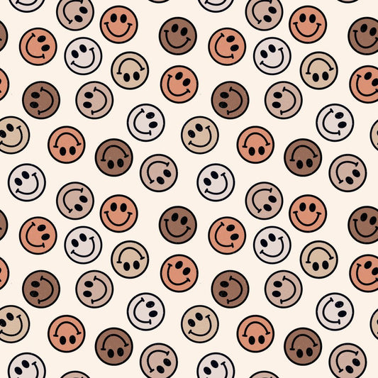 Neutral Smileys 12x12 Patterned Vinyl Sheet