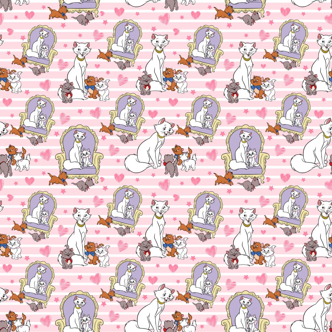 Mom Cat & Kittens 12x12 Patterned Vinyl Sheet