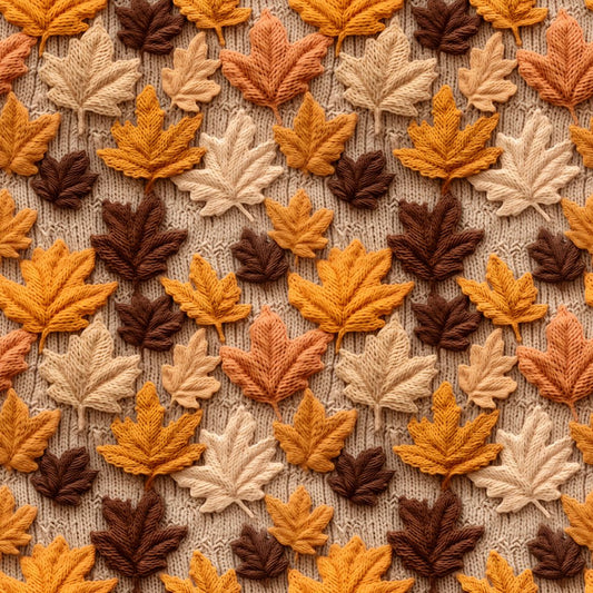 Knit Leaves 12x12 Patterned Vinyl Sheet