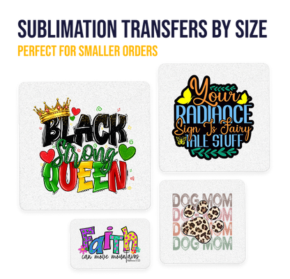 Sublimation Transfers By Size
