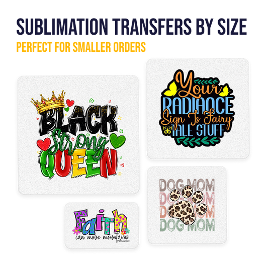 Sublimation Transfers By Size