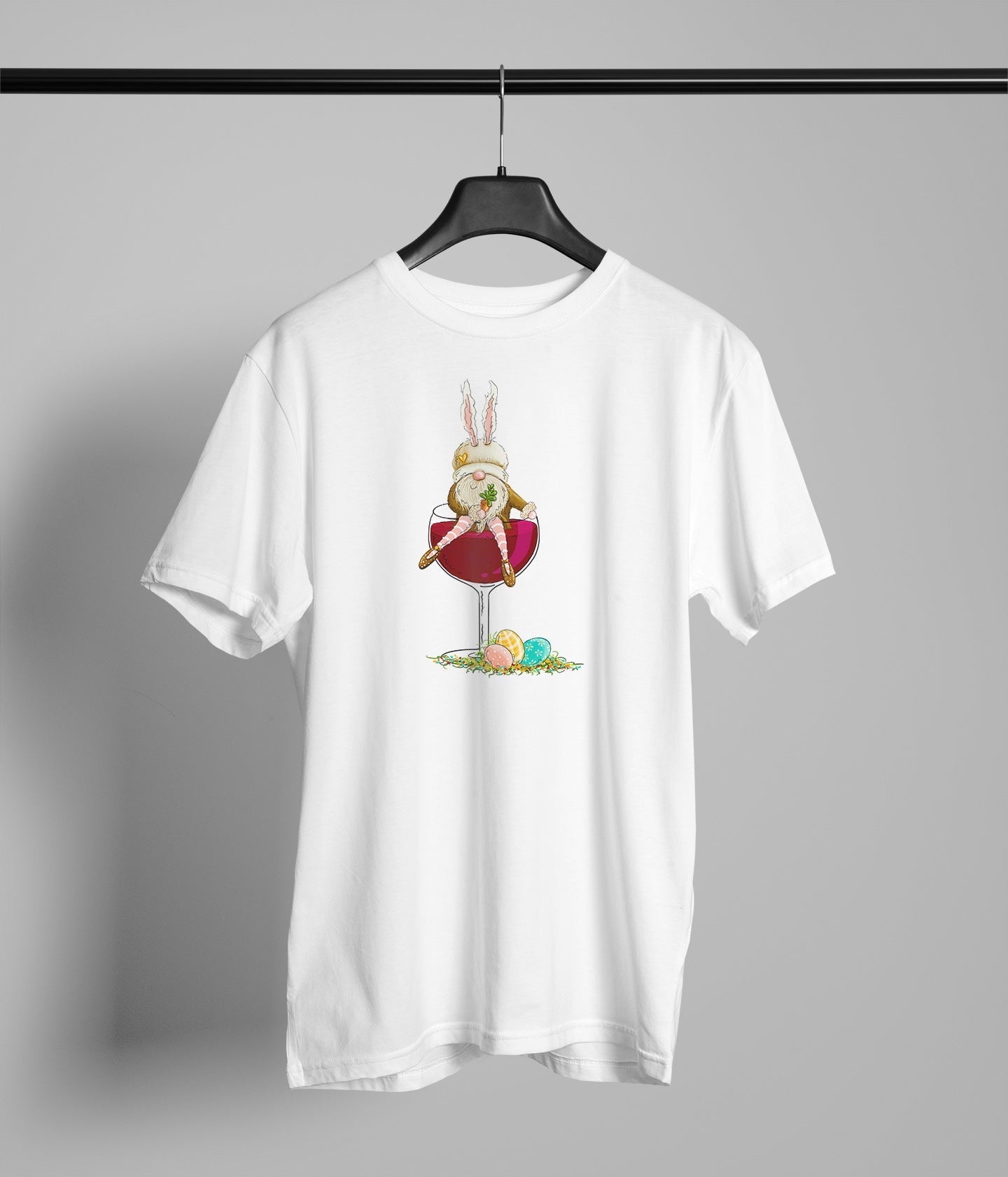 Easter Bunny Gnome Wine Glass