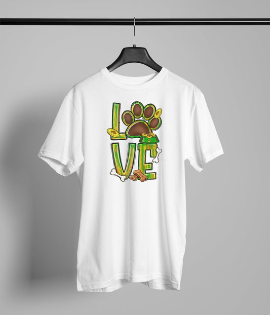 St Patty's Love Paw Print