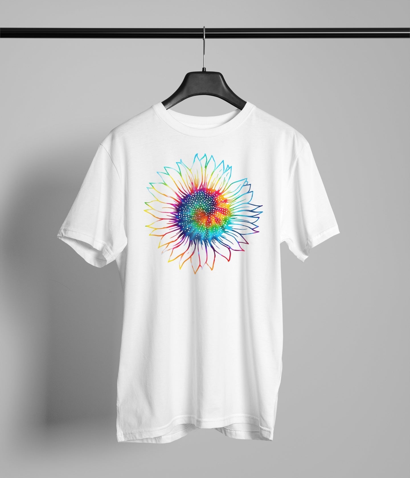 Tie Dye Sunflower Outline
