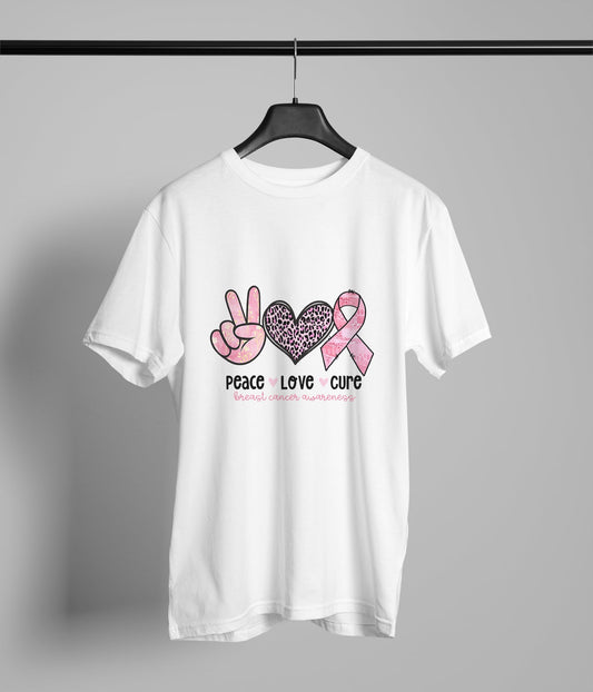 Peace Love Cure Breat cancer awareness