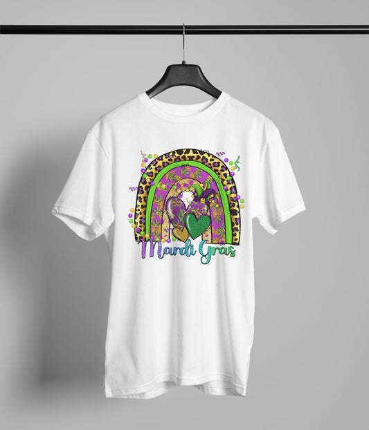 Rainbow Heart Mardi Gras