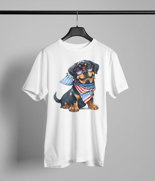 Black Patriotic Dog