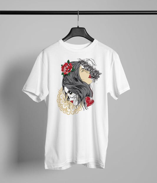 Two Faced Sugar Skull Girl Transfer