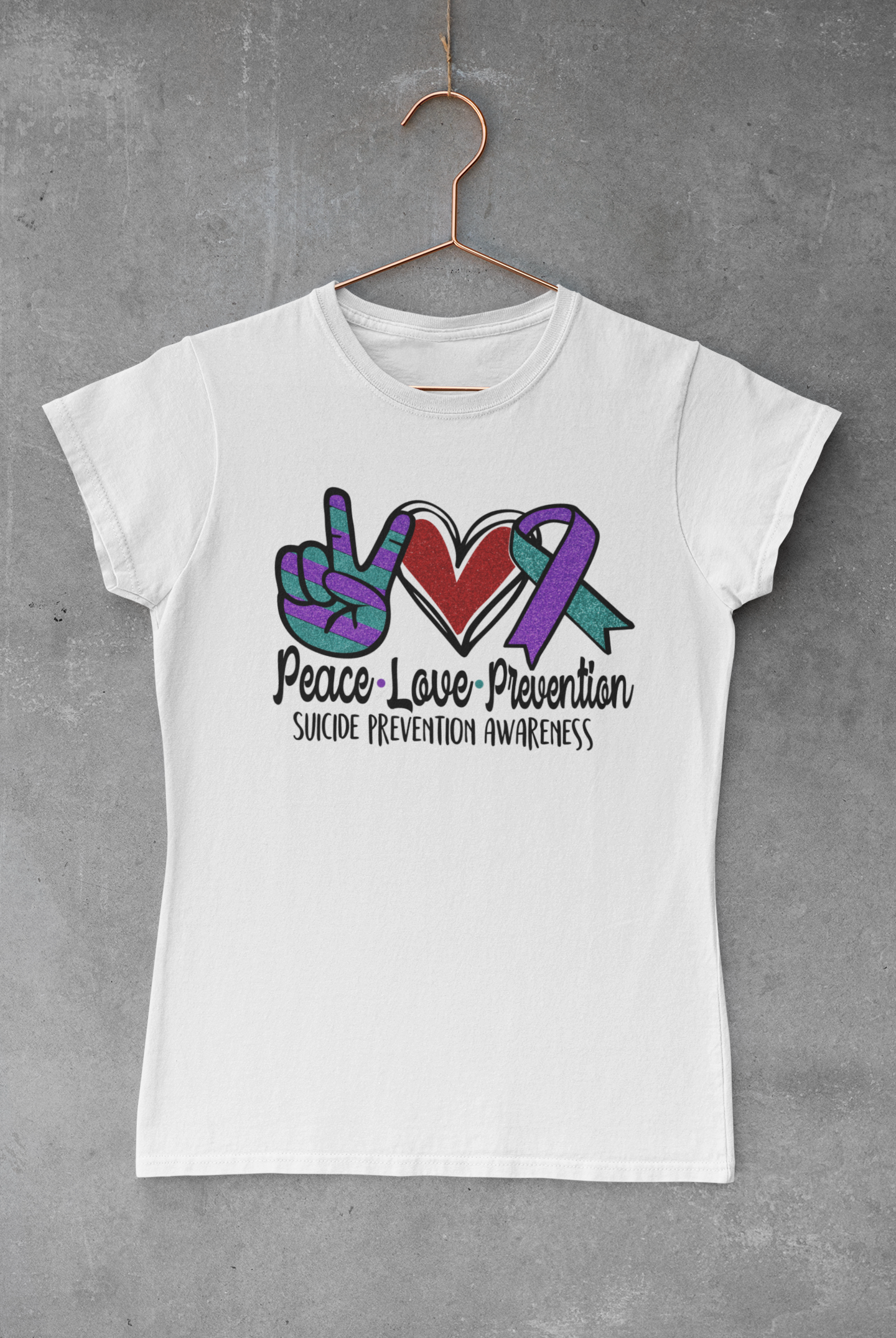 Peace Love Prevention Suicide Awareness Transfer