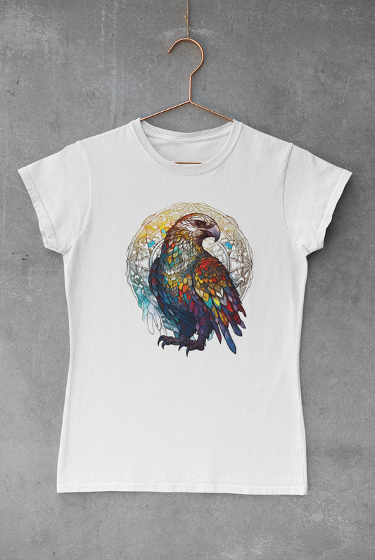 Colorful Eagle Stain Glass Transfer