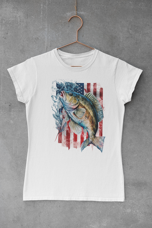 Fish American Flag Transfer