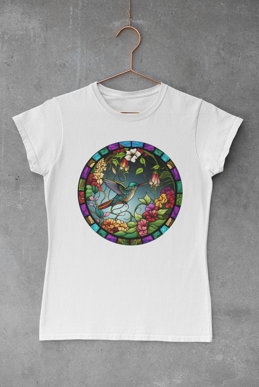 Hummingbird Stain Glass Transfer