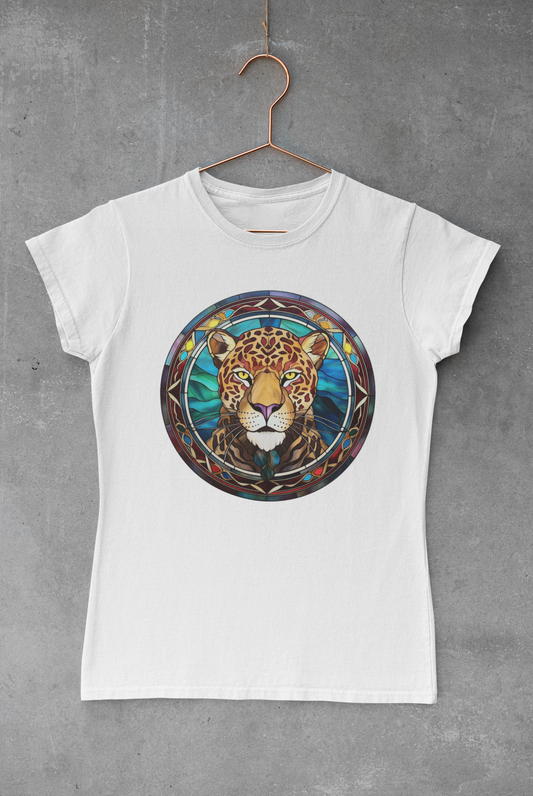 Jaguar Stain Glass Transfer