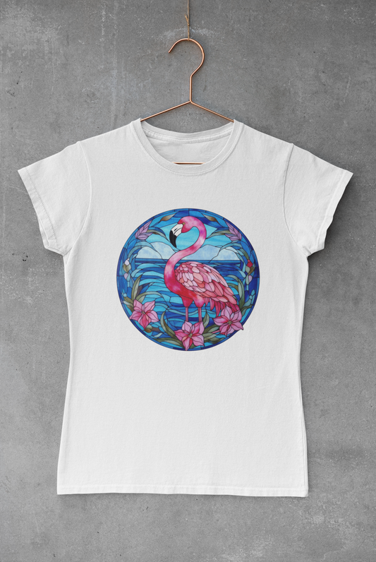 Flamingo Stain Glass Transfer