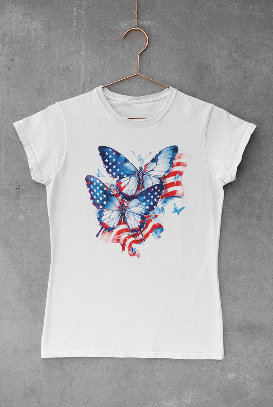 Patriotic Butterflies Transfer
