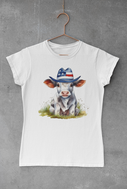 Patriotic Baby Cow V.2 Transfer