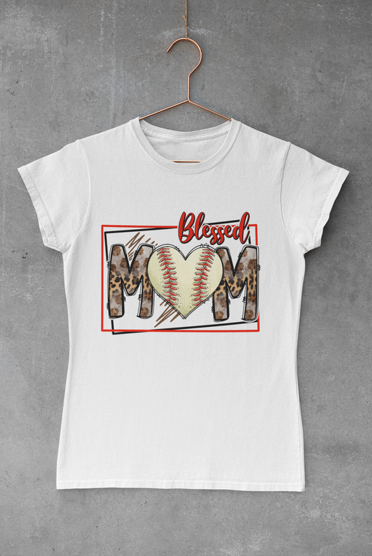 Blessed Mom Baseball Transfer