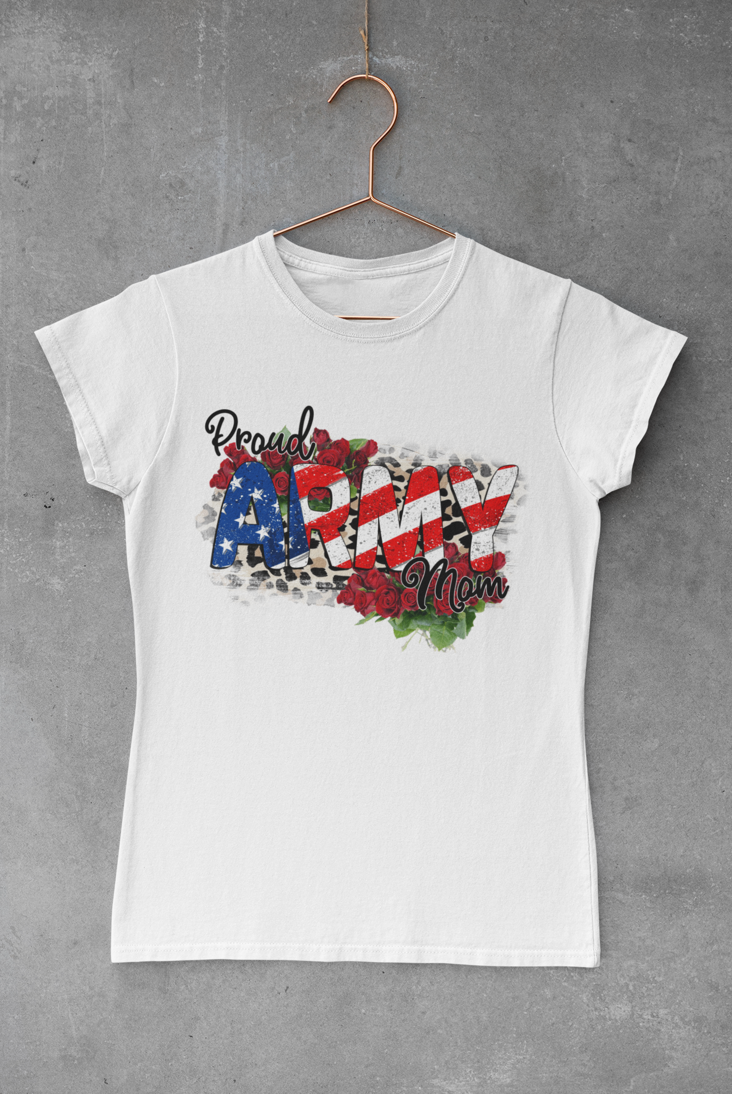 Floral Proud Army Mom Transfer
