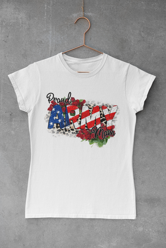 Floral Proud Army Mom Transfer