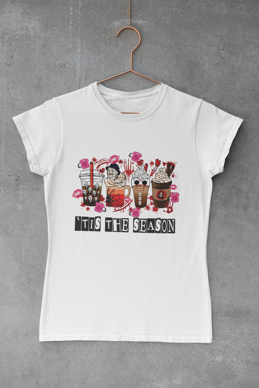 Pink Tis the Season Horror Coffee Transfer