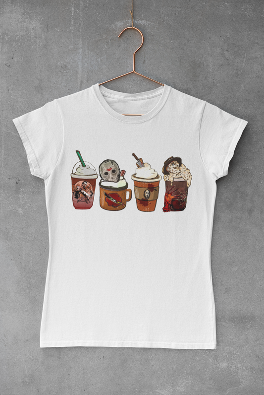 Halloween Horror Slashers Coffee Transfer