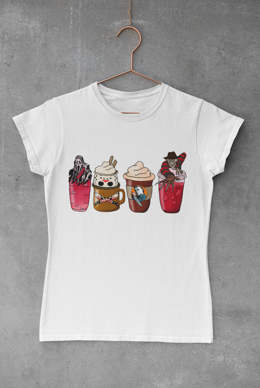 Halloween Horror Slashers Coffee V2 Transfer