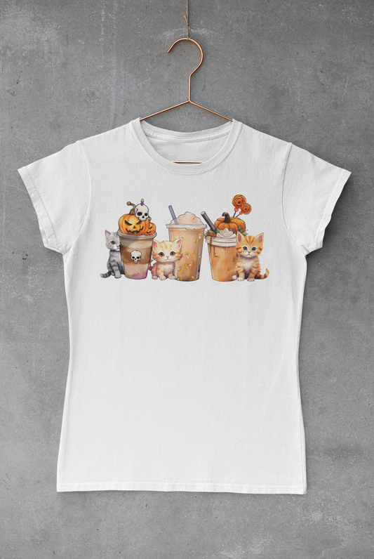 Cat Halloween Coffee Transfer