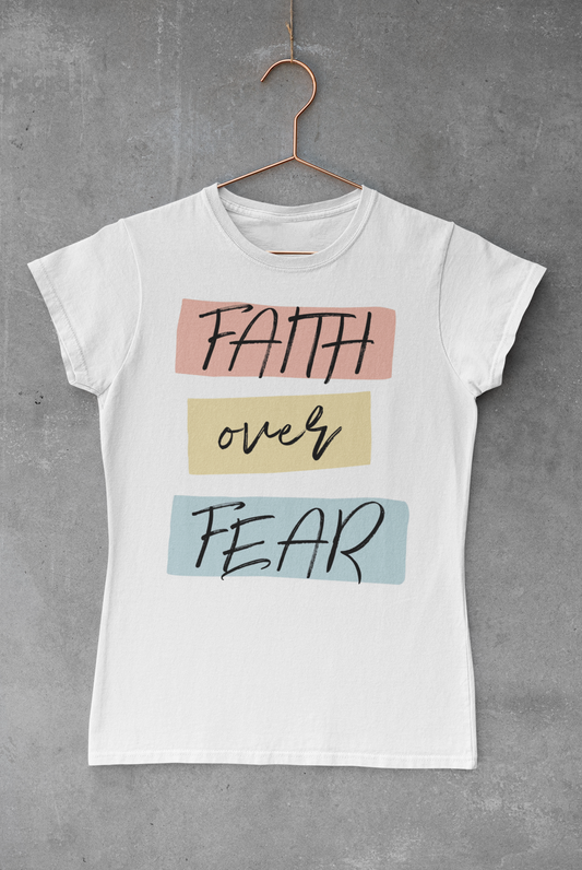 Faith Over Fear Pastel Transfer
