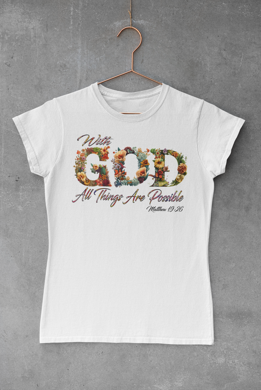 With God Floral  Transfer