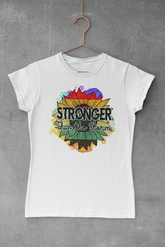 Stronger Than Storms Floral Transfer
