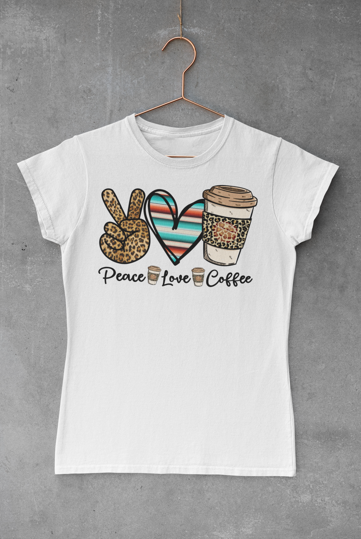 Peace Love Coffee Serape Transfer