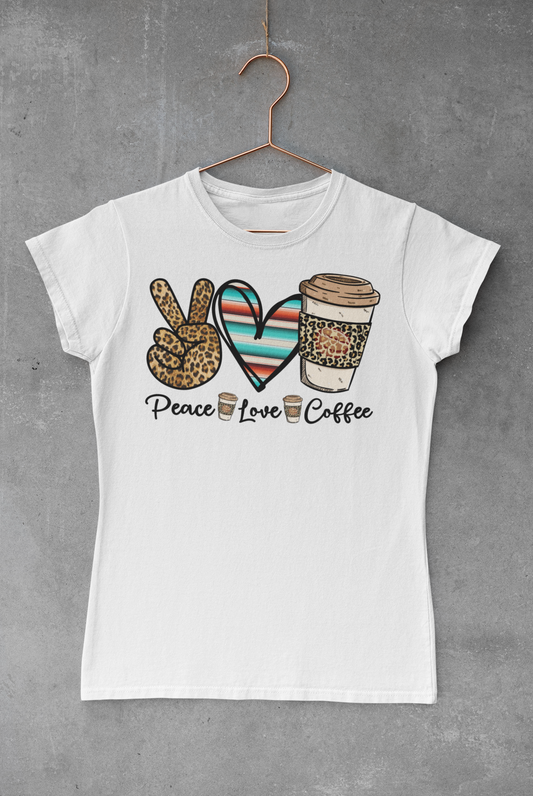 Peace Love Coffee Serape Transfer