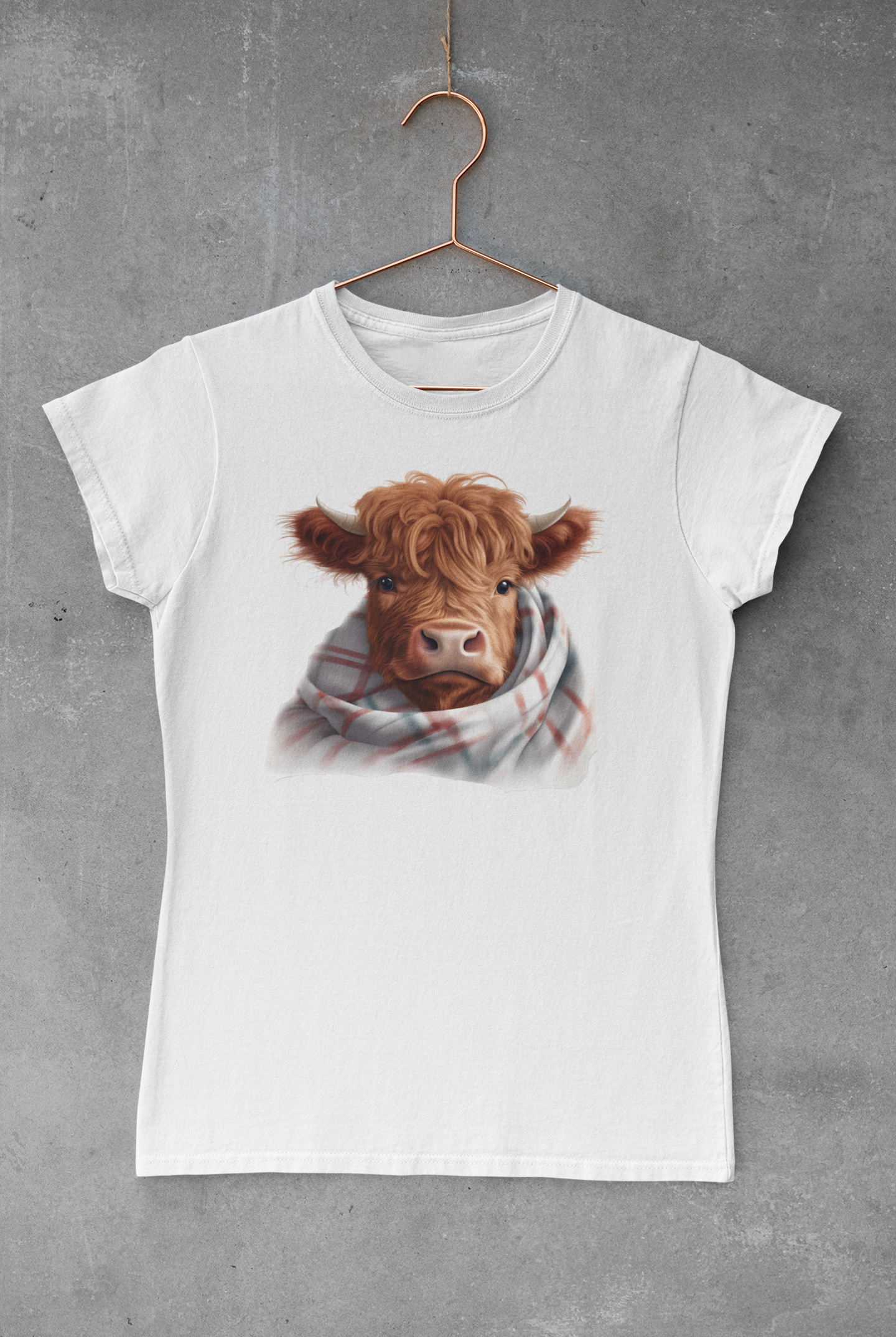 Highland Cow With Sweater Transfer