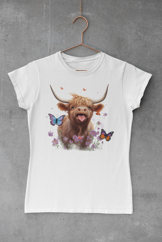 Highland Cow Tongue Out Transfer