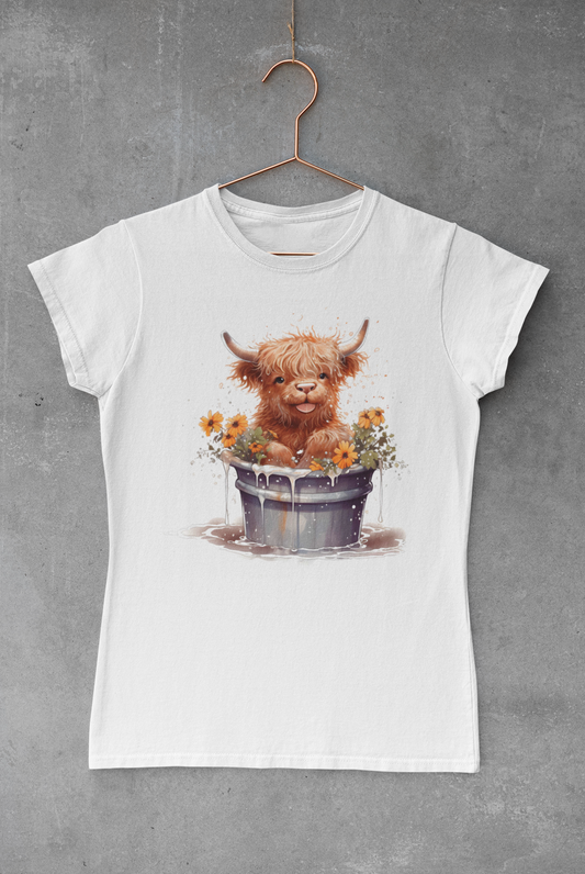 Highland Cow Bathing V.2 Transfer