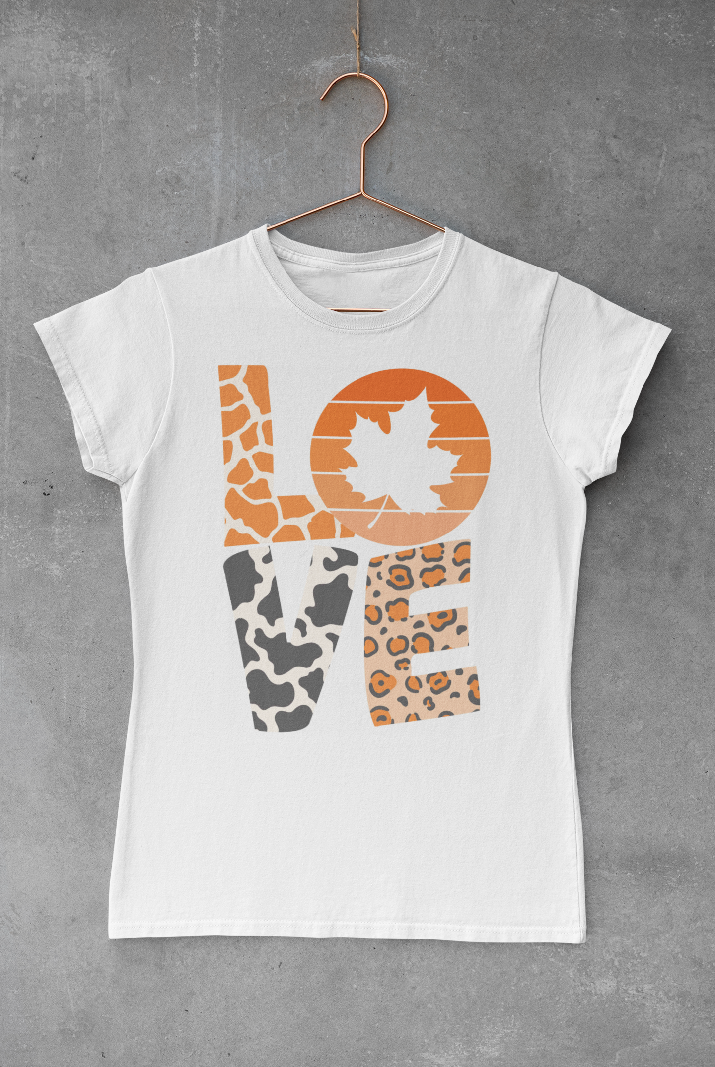 Love Fall Animal Print Transfer
