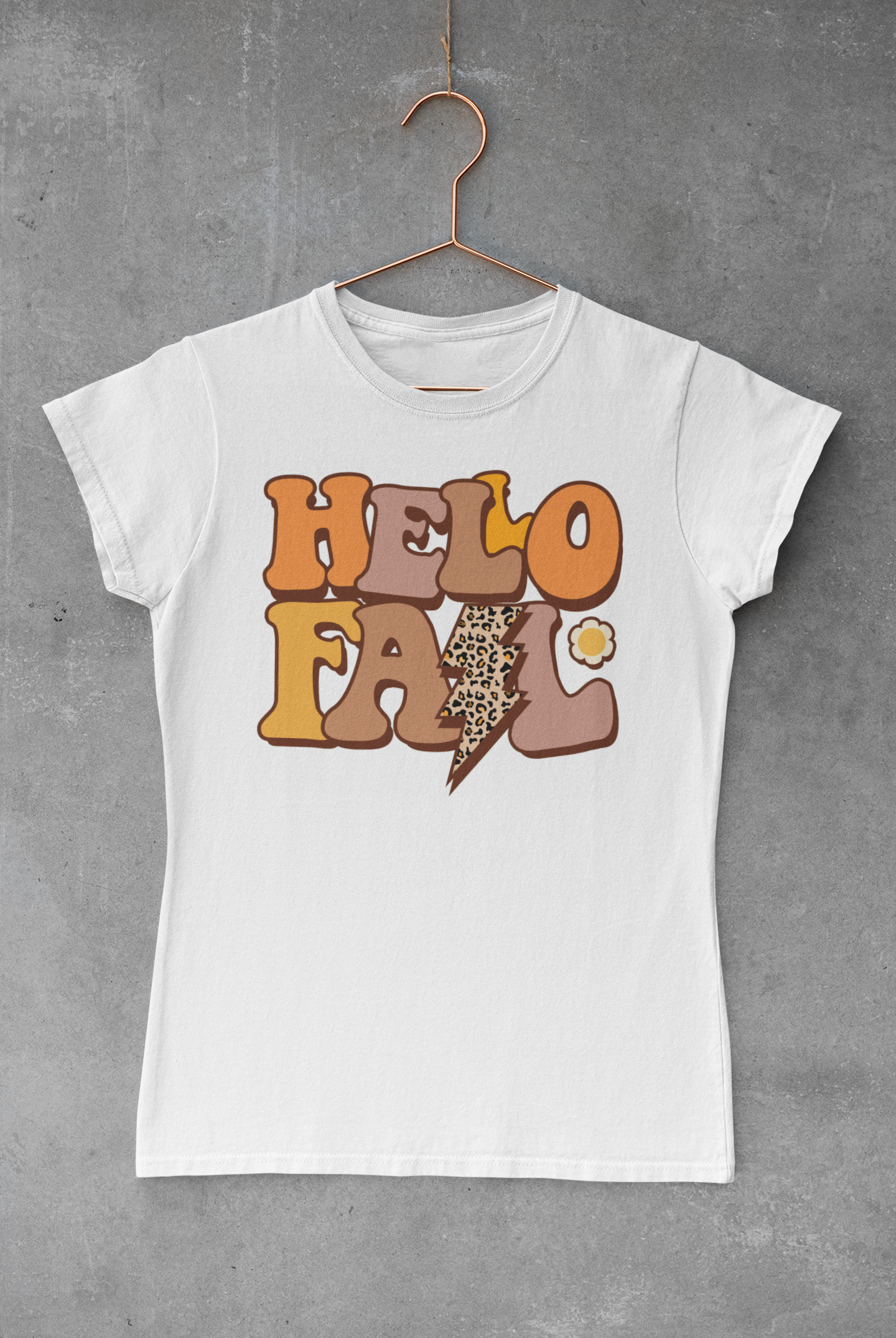 Hello Fall Lightning Bolt Transfer