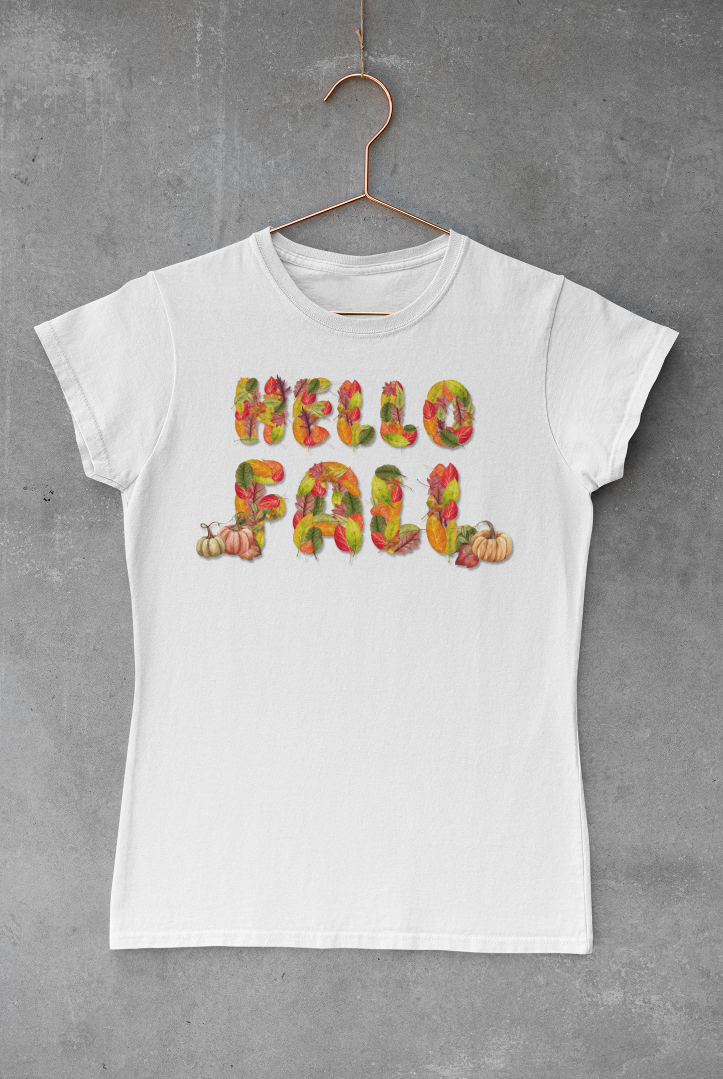 Hello Fall Leaves Transfer