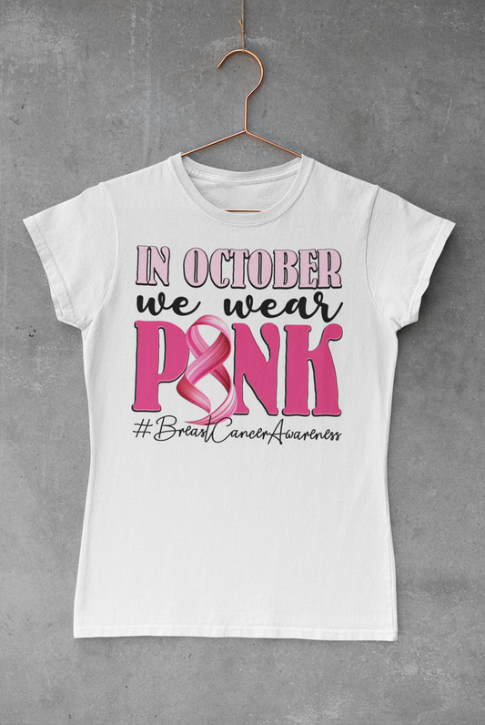 In October We Wear Pink Transfer