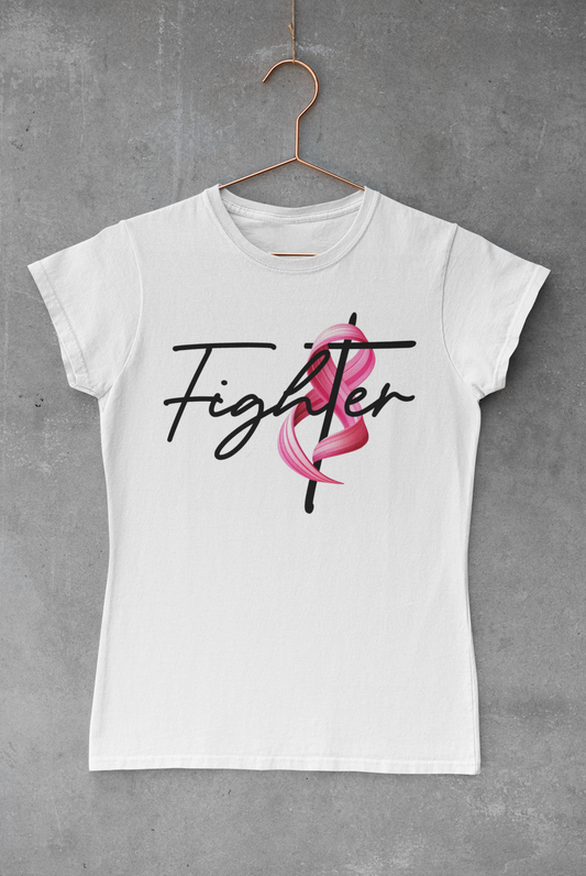 Breast Cancer Fighter Ribbon Transfer
