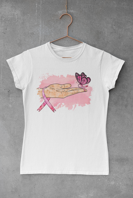 Pink Ribbon Hand Transfer