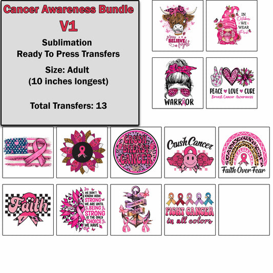 Breast Cancer Awareness Transfer Bundle 1