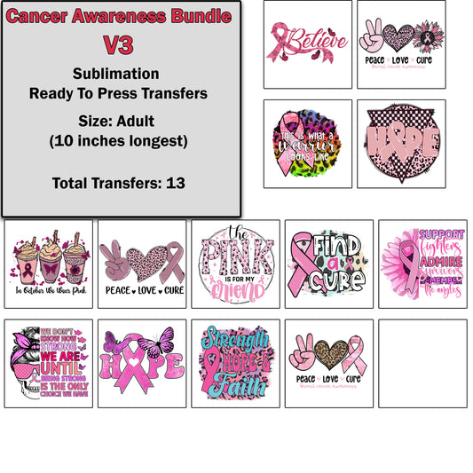 Breast Cancer Awareness Transfer Bundle 3