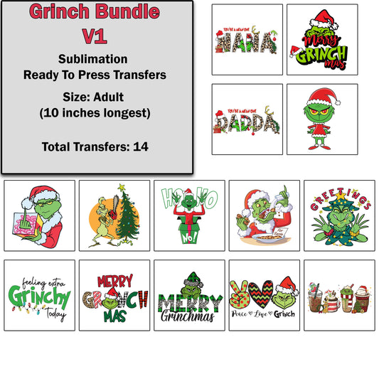 Grinch Transfer Bundle 1
